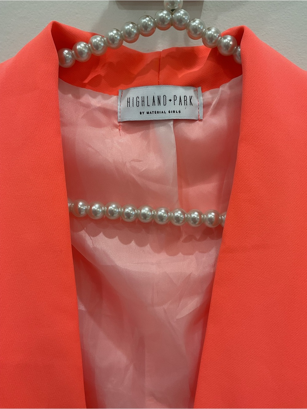 🔴Highland Park Neon Coral Open-Front Blazer🔴 - Picture 4 of 7